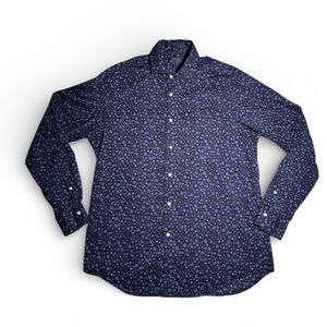 Ralph Lauren Navy Floral Button Down Shirt Men’s Large